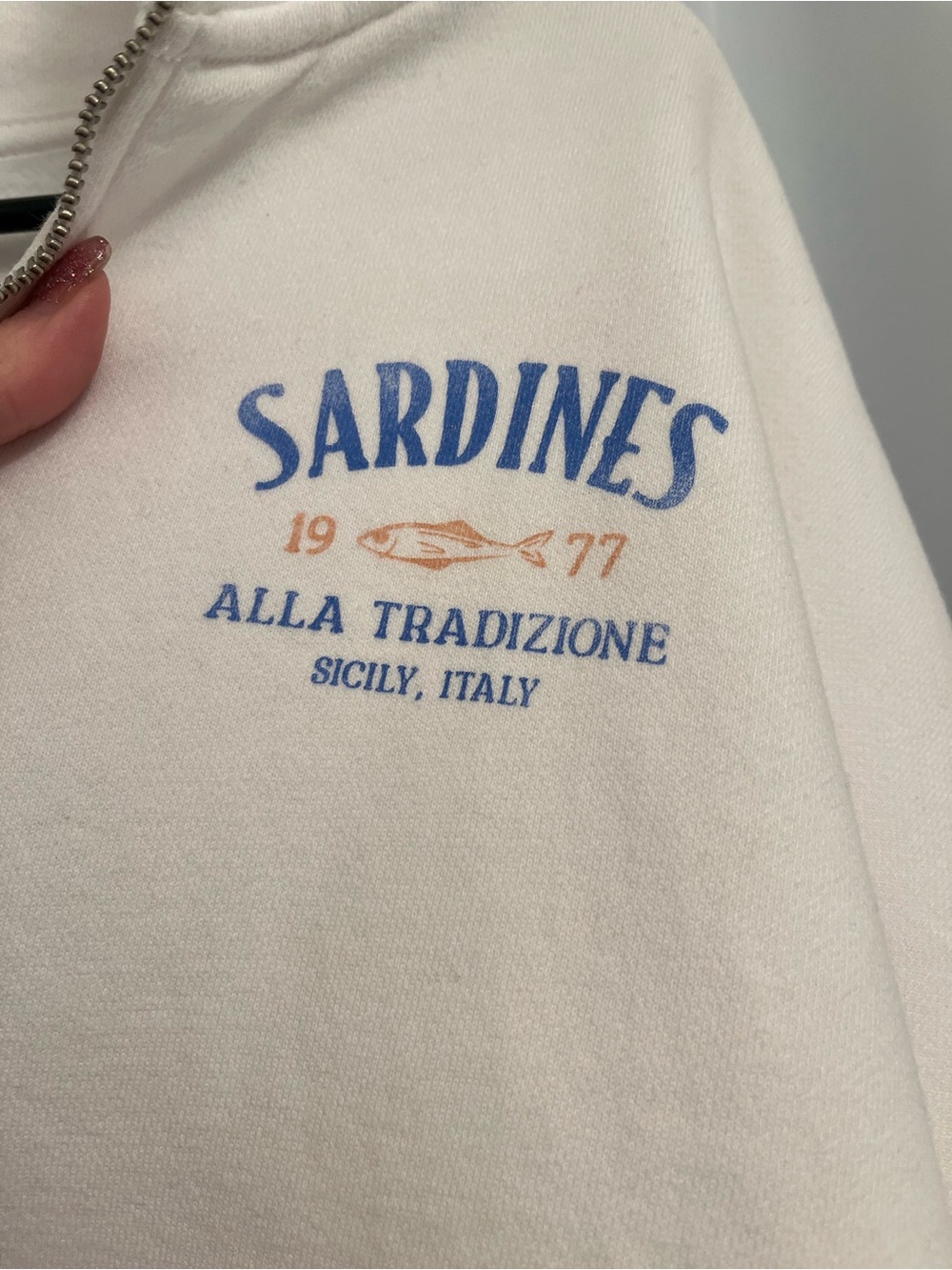 American Eagle Sardines Everyday Luxe Quarter-Zip Sweatshirt - Picture 3 of 5